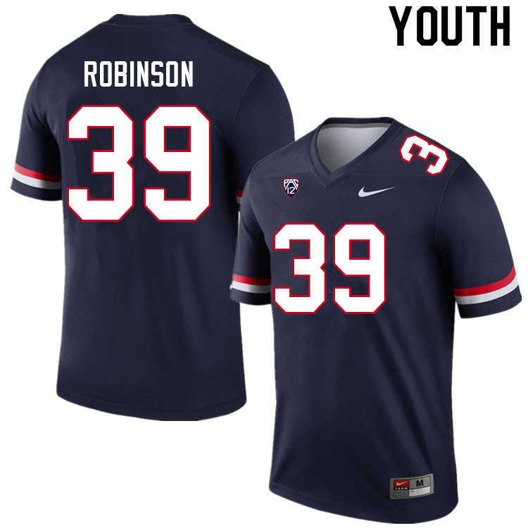 Youth #39 Jeffrey Robinson Arizona Wildcats College Football Jerseys Sale-Navy